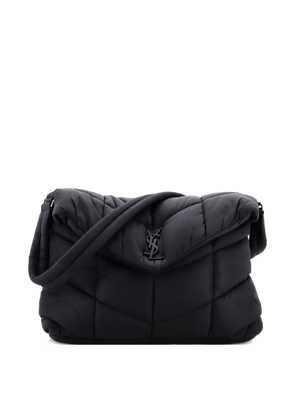 Saint Laurent Pre-Owned Loulou Puffer Messenger Bag Quilted Econyl shoulder bag - Nero
