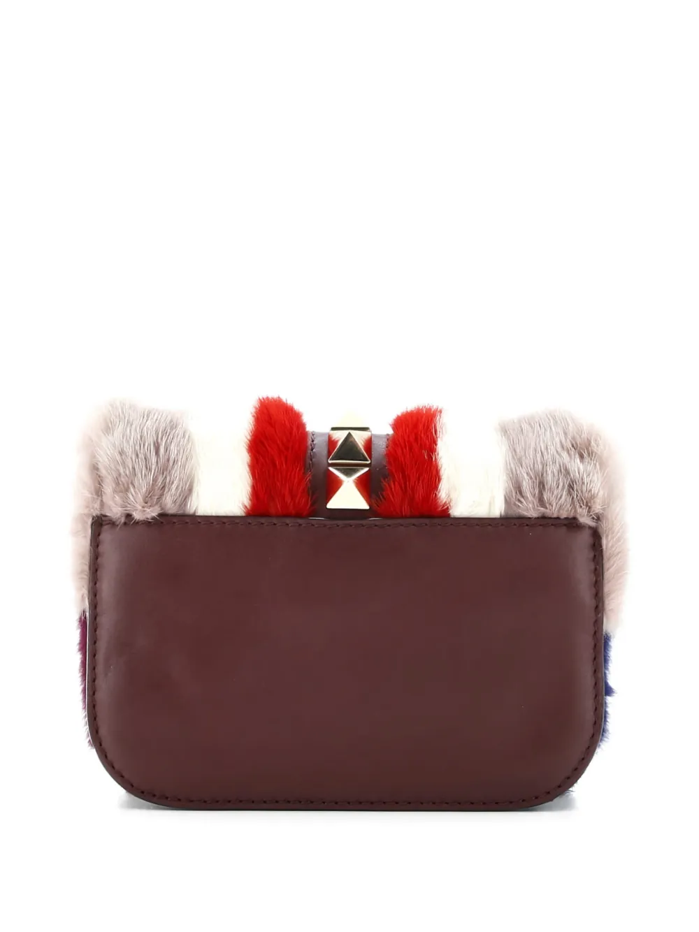 Pre-owned Valentino Garavani Glam Lock Shoulder Bag Mink Small Crossbody Bag In Multi