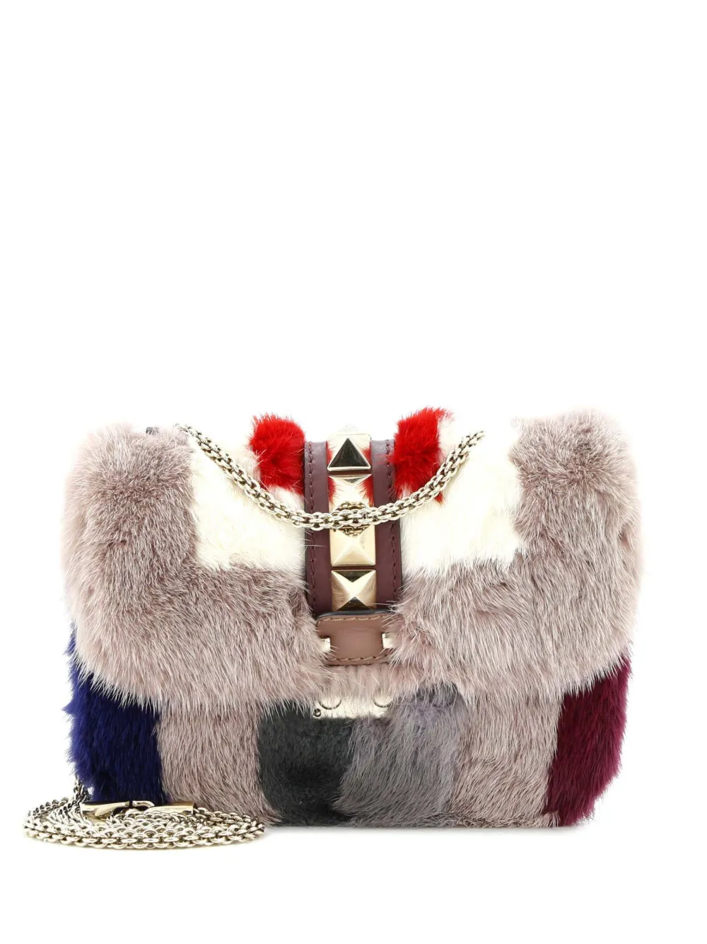 Valentino Garavani Pre-Owned Glam Lock Shoulder Bag Mink Small crossbody bag - Multicolour