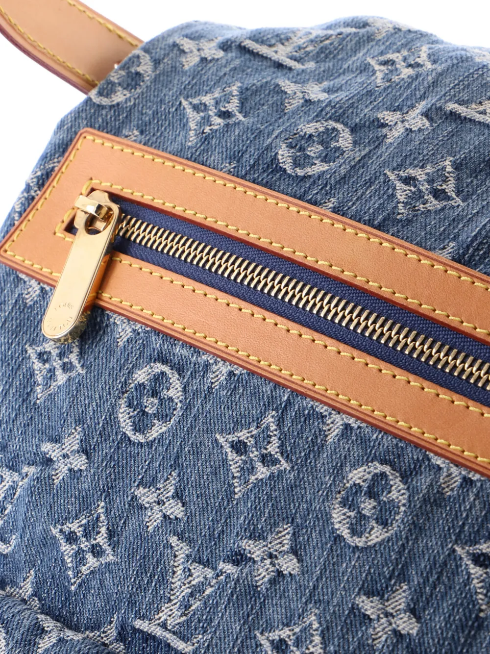 Pre-owned Louis Vuitton Baggy Handbag Denim Gm Shoulder Bag In Blue