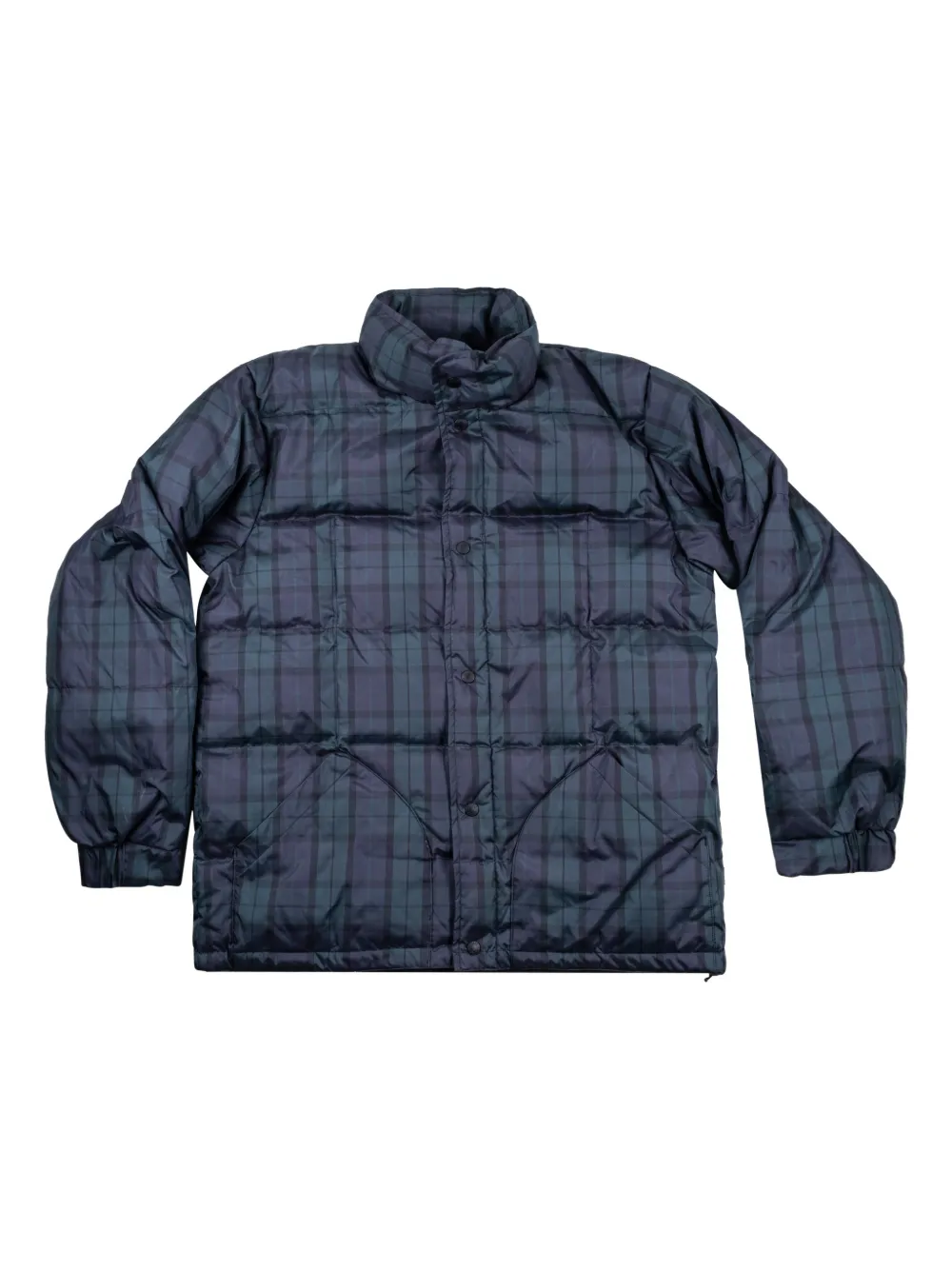 Stüssy plaid puffer shirt jacket - Blu