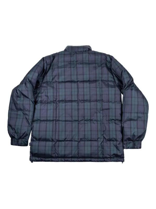Stüssy Plaid Puffer Shirt Jacket | Blue | FARFETCH