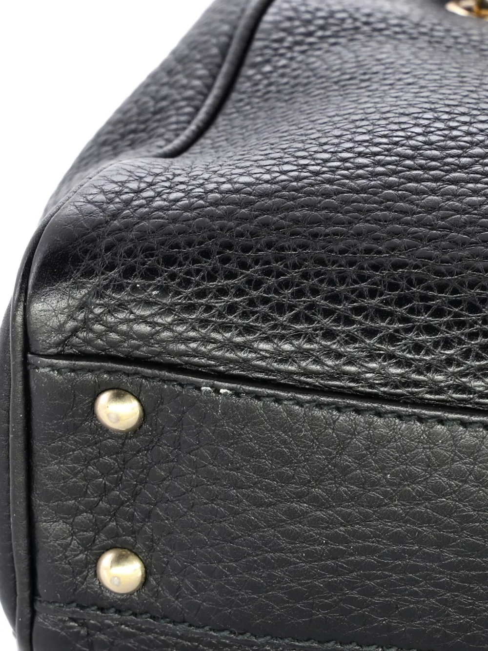 Bamboo Shopper Tote Leather Mini Satchel