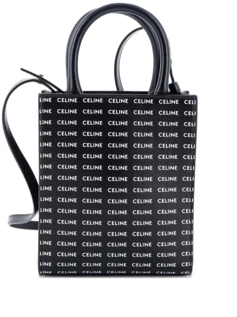 Celine Pre-Owned Vertical Cabas All Over Logo Print Leather Mini tote bag
