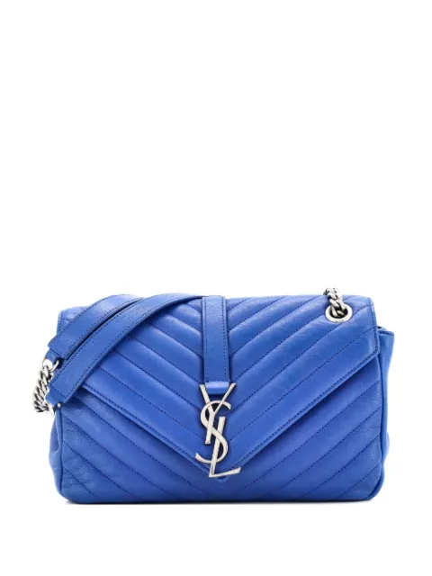 Saint Laurent Pre-Owned Classic Monogram Slouchy Envelope Satchel Matelasse Chevron Leather Medium crossbody bag