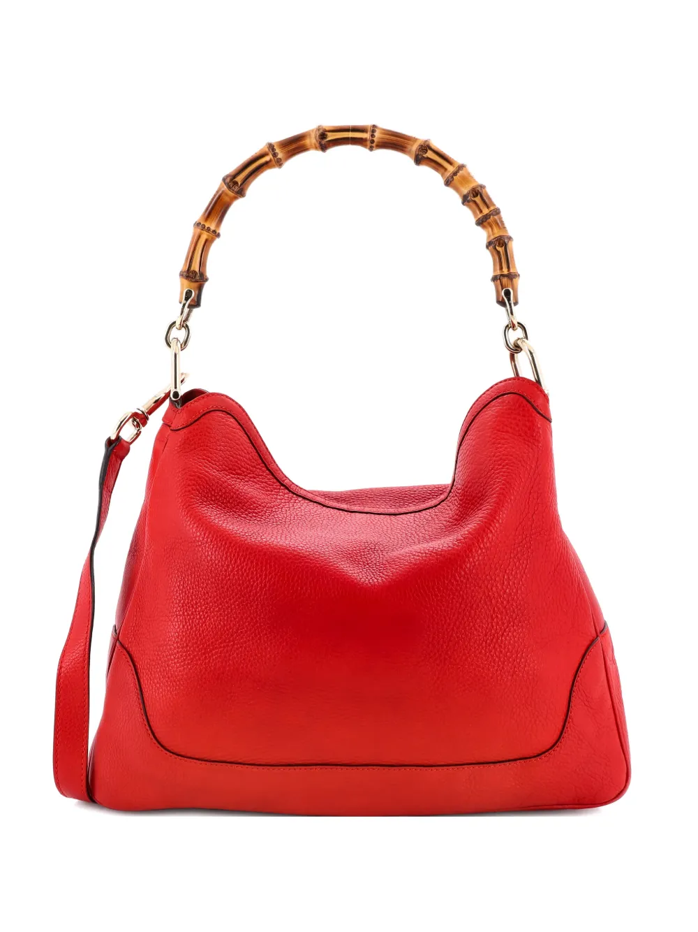 Gucci Pre-Owned Diana Bamboo Shoulder Bag Leather Medium hobo bag - Rosso