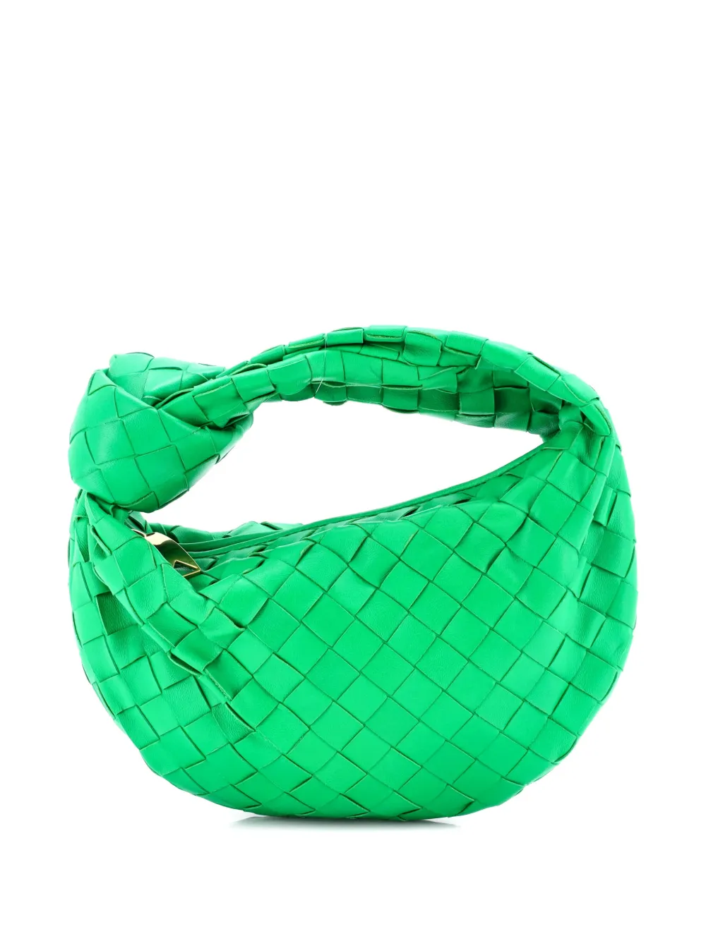Pre-owned Bottega Veneta Bv Jodie Intrecciato Nappa Mini Hobo Bag In Green