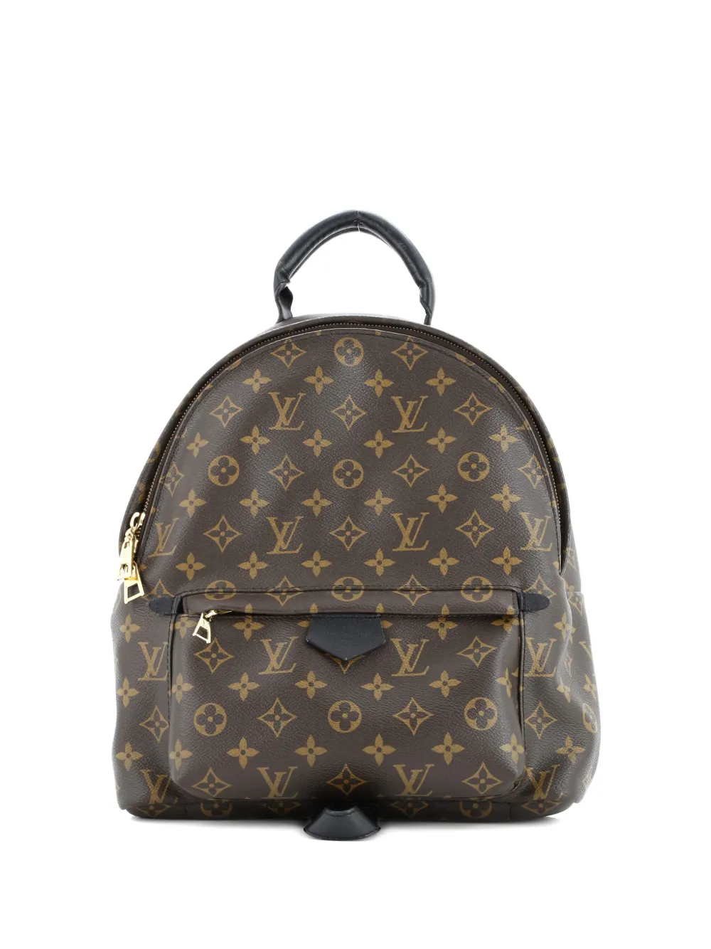 Pre-owned Louis Vuitton Palm Springs Monogram Canvas Mm Backpack In Black