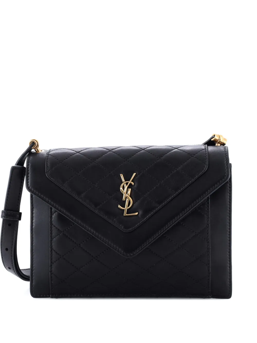 Saint Laurent Pre-Owned Gaby Envelope Satchel Quilted Leather Mini crossbody bag - Nero