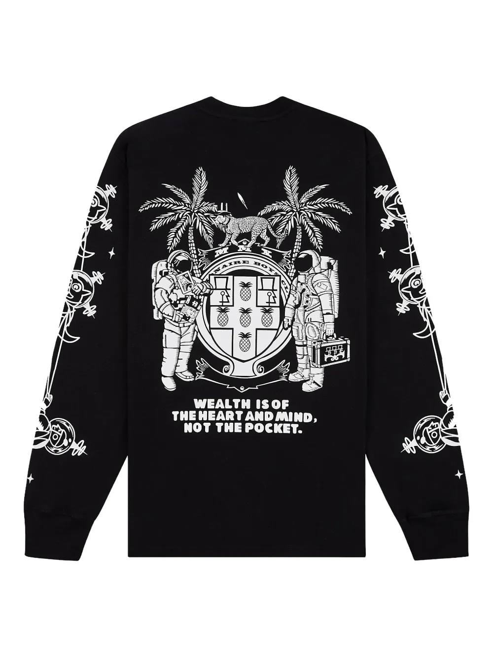 Billionaire Boys Club Gravity long-sleeve graphic-print T-shirt - Zwart