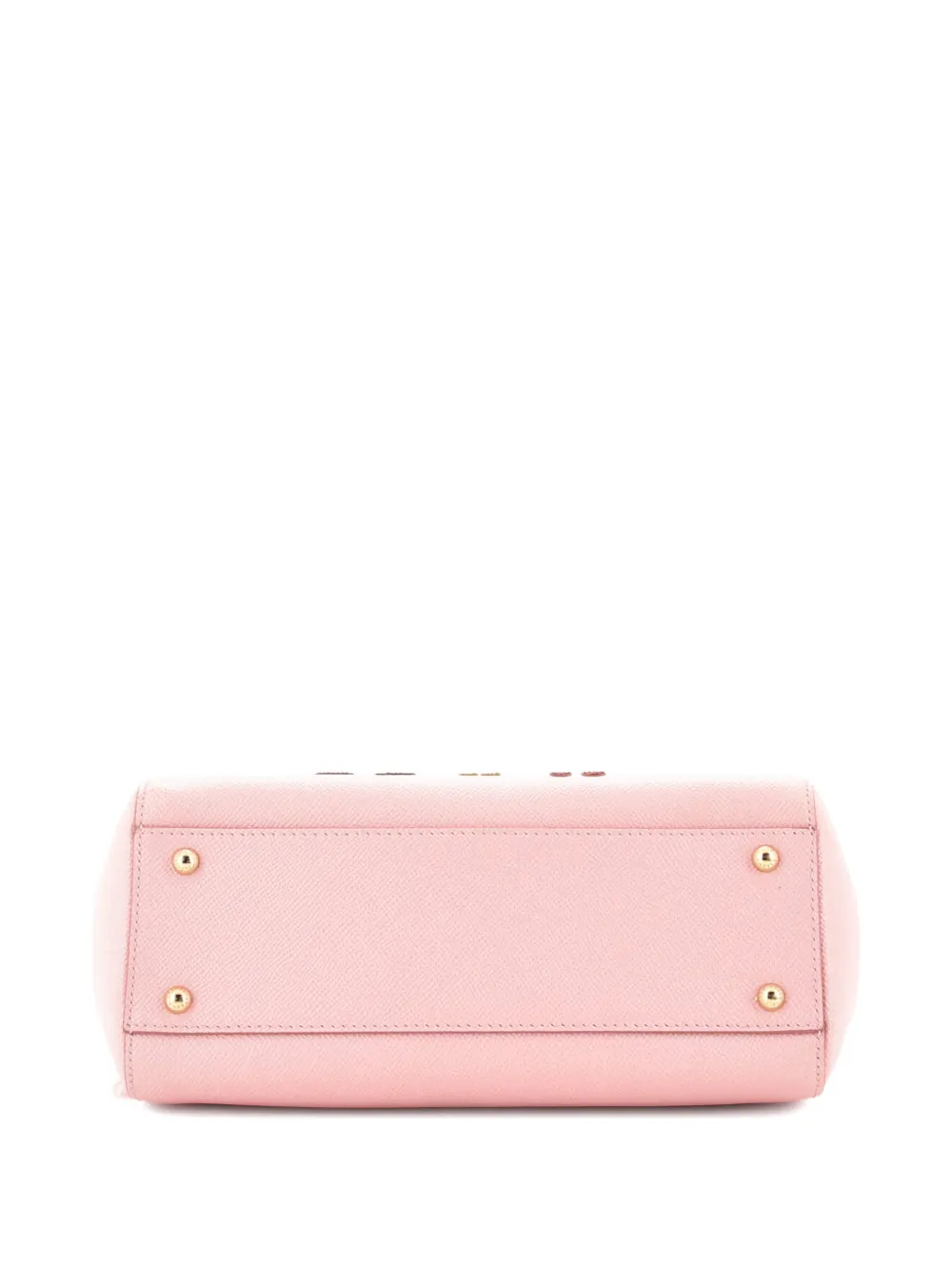 Pre-owned Dolce & Gabbana Family Miss Sicily Bag Patchwork Leather Medium Satchel In Pink