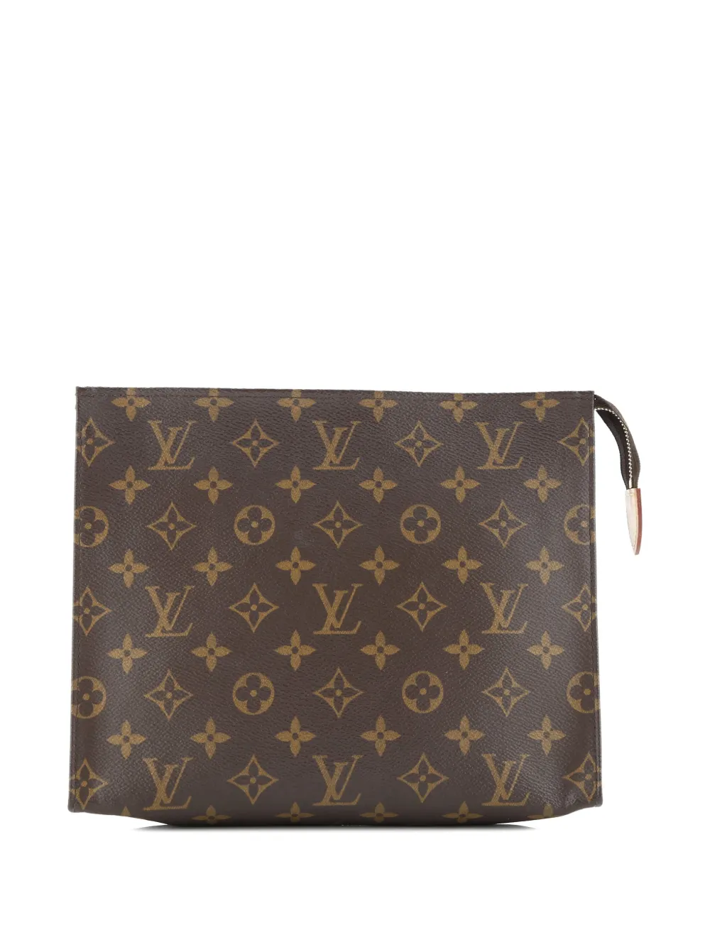 Pre-owned Louis Vuitton Toiletry Pouch Monogram Canvas 26 Clutch Bag In Brown