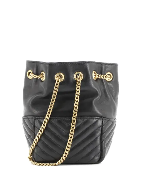 Saint Laurent Pre-Owned Joe Matelasse Chevron Leather Mini bucket bag