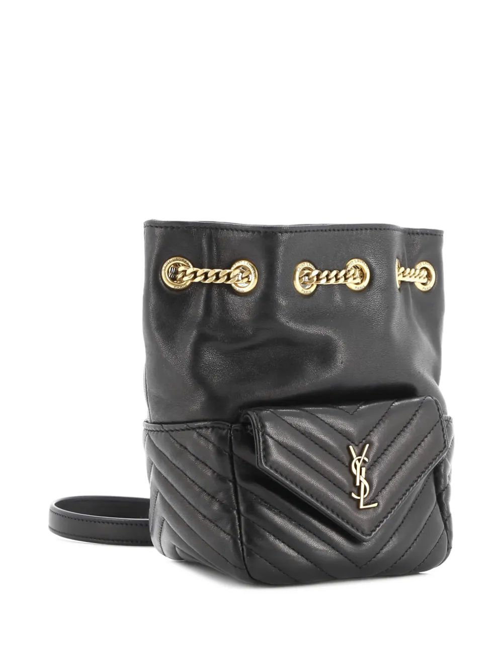 Saint Laurent Pre-Owned Joe Matelasse Chevron Leather Mini bucket bag | Pre-Owned | Image 2