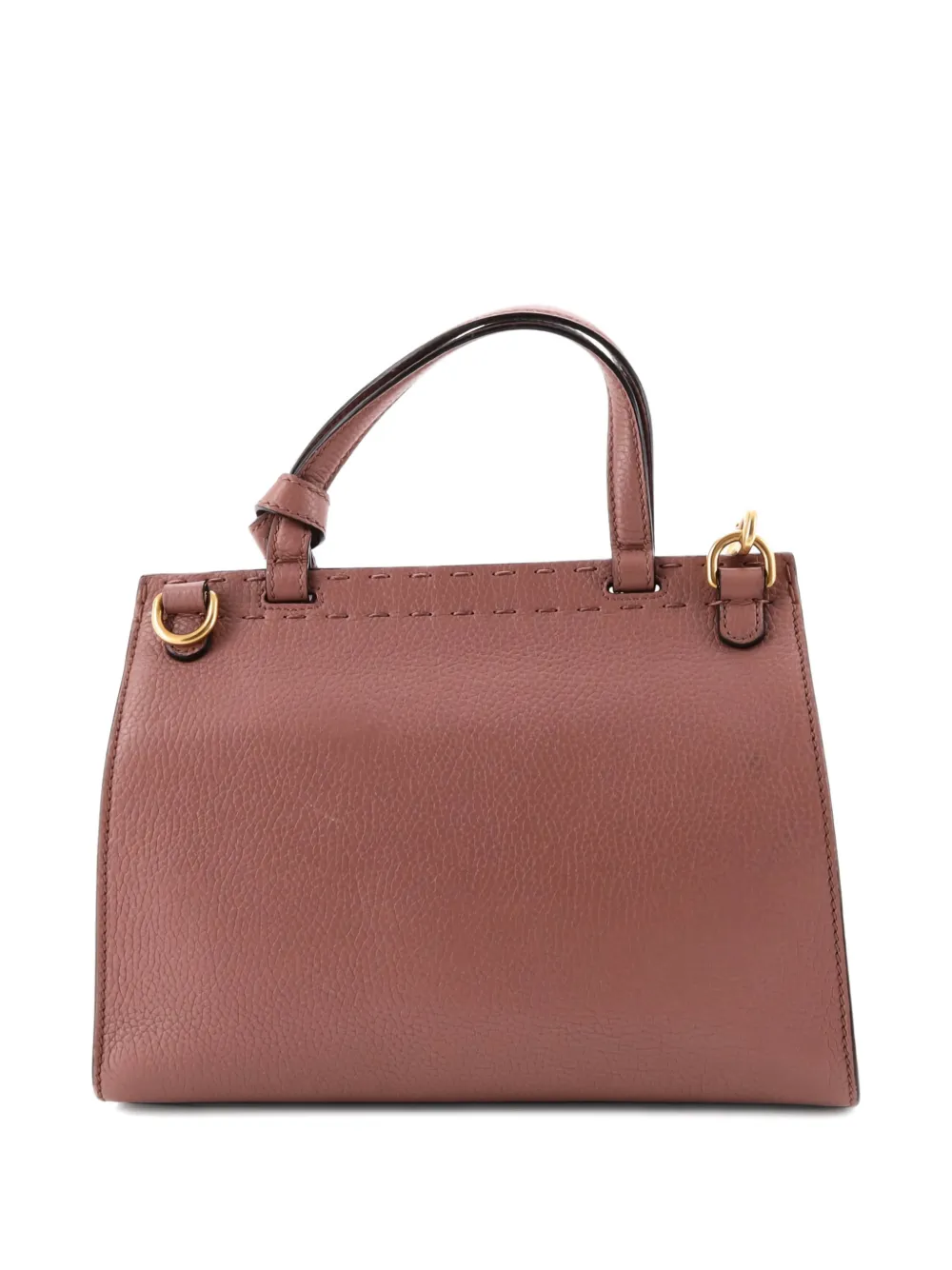 Pre-owned Gucci Gg Marmont Top Handle Bag Leather Mini Satchel In Pink