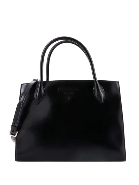 Prada Pre-Owned Monochrome Leather Medium tote bag