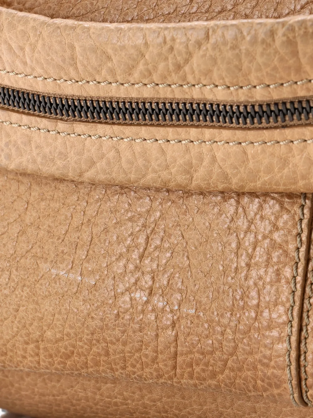 Pre-owned Givenchy Nightingale Leather Medium Satchel In Neutral