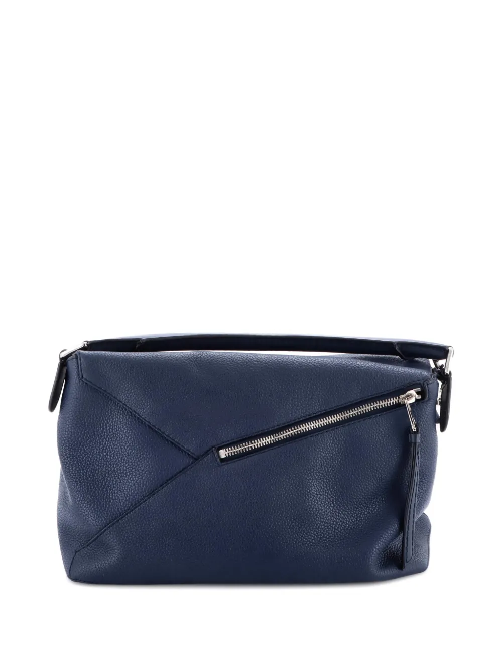 LOEWE Pre-owned Puzzle Bag Leather Large Satchel In Blue