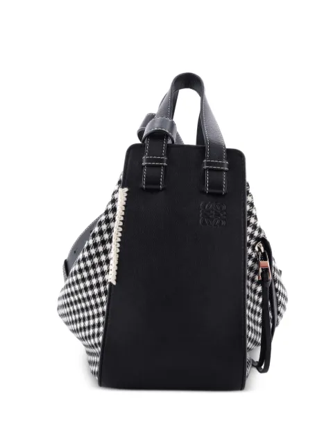 Loewe Pre-Owned Hammock Bag Leather and Tweed Small satchel