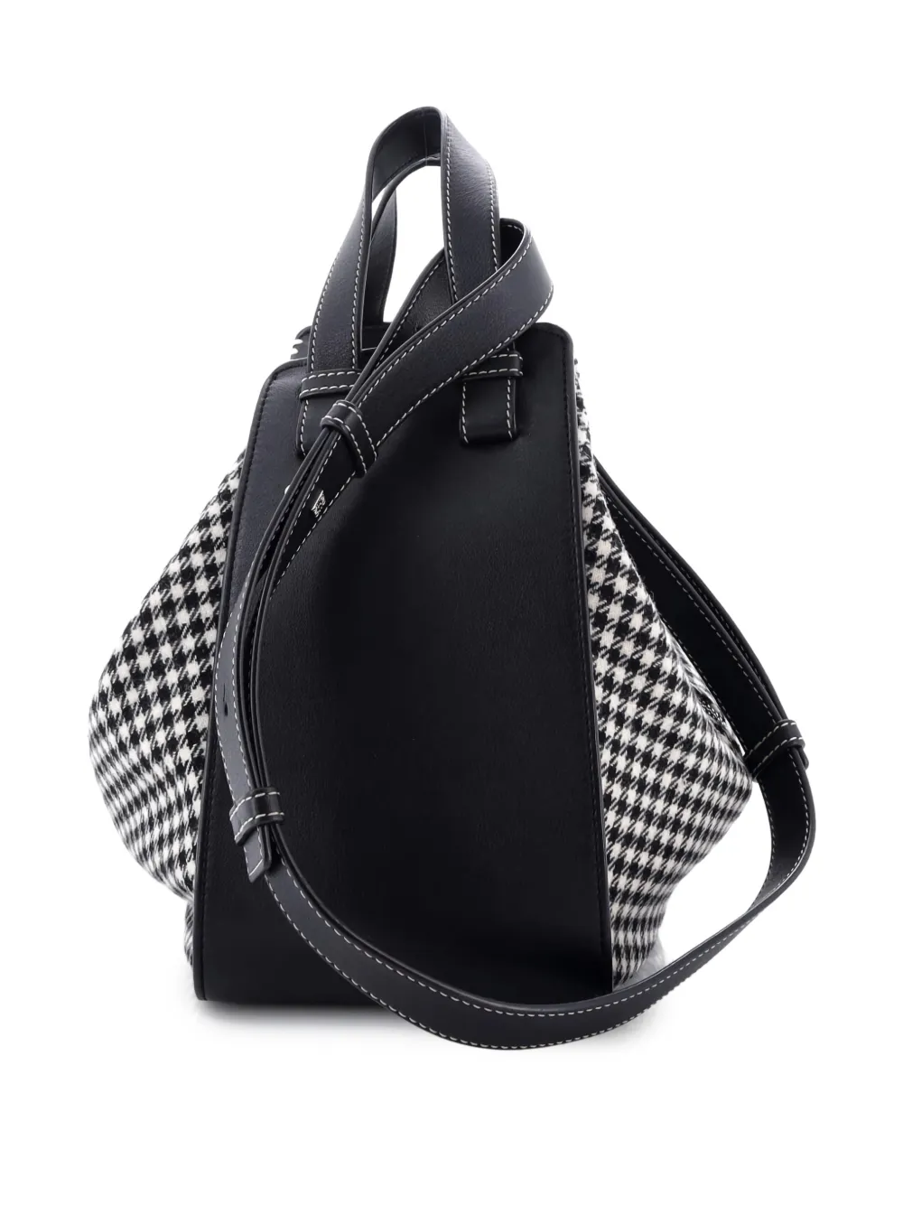 Loewe Pre-Owned Hammock Bag Leather and Tweed Small satchel | Pre-Owned | Image 2