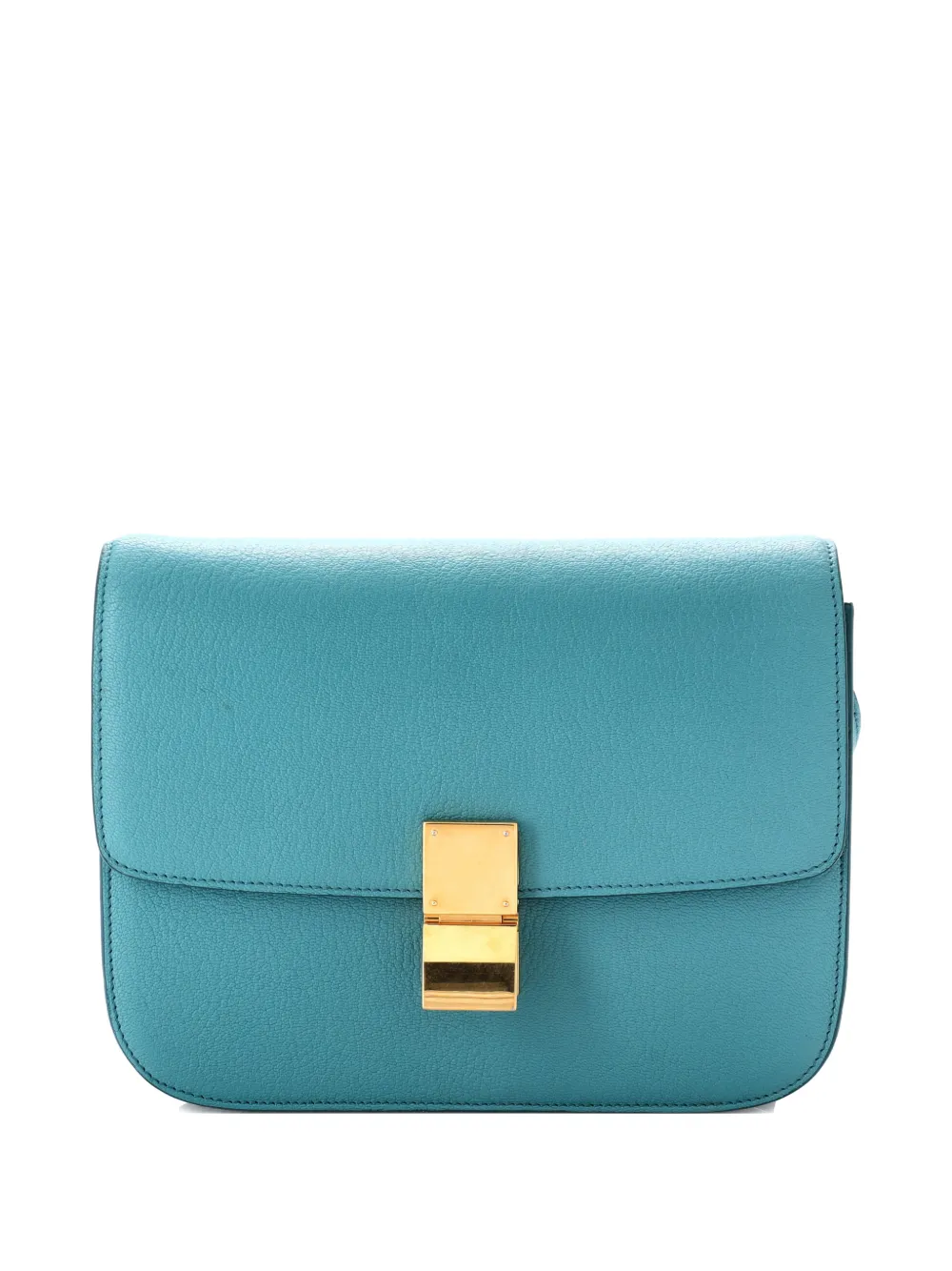 Celine Pre-Owned Classic Box Bag Grainy Leather Medium crossbody bag - Blu