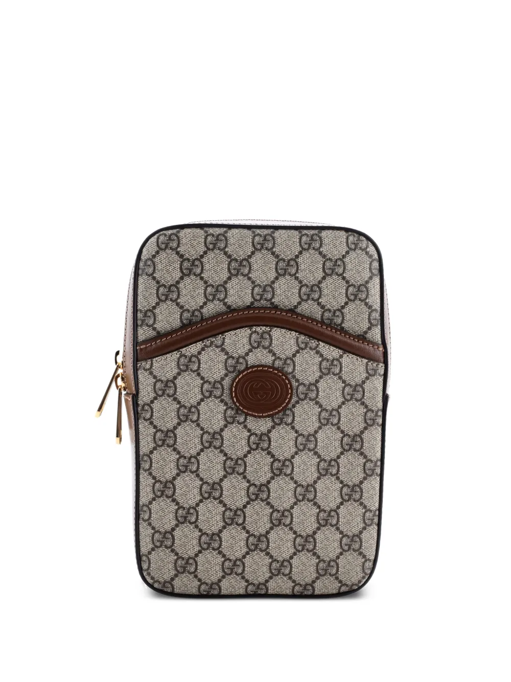 Gucci Pre-Owned Interlocking G Patch Sling Bag GG Coated Canvas Small crossbody bag - Marrone
