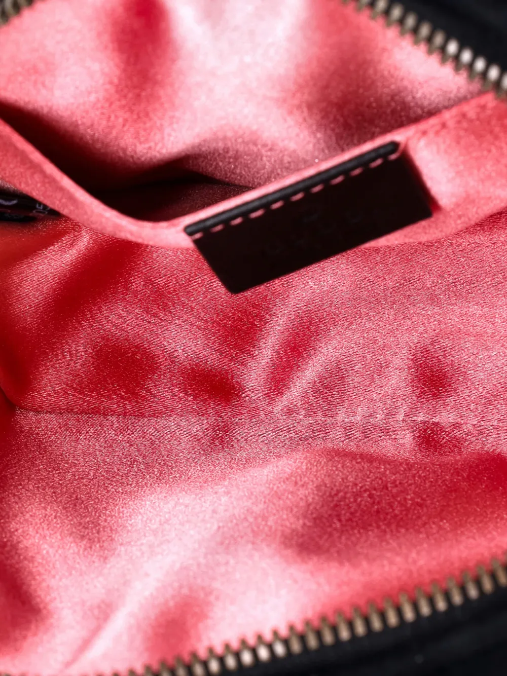 GUCCI Pre-owned Gg Marmont Embellished Matelasse Velvet Belt Bag In Black