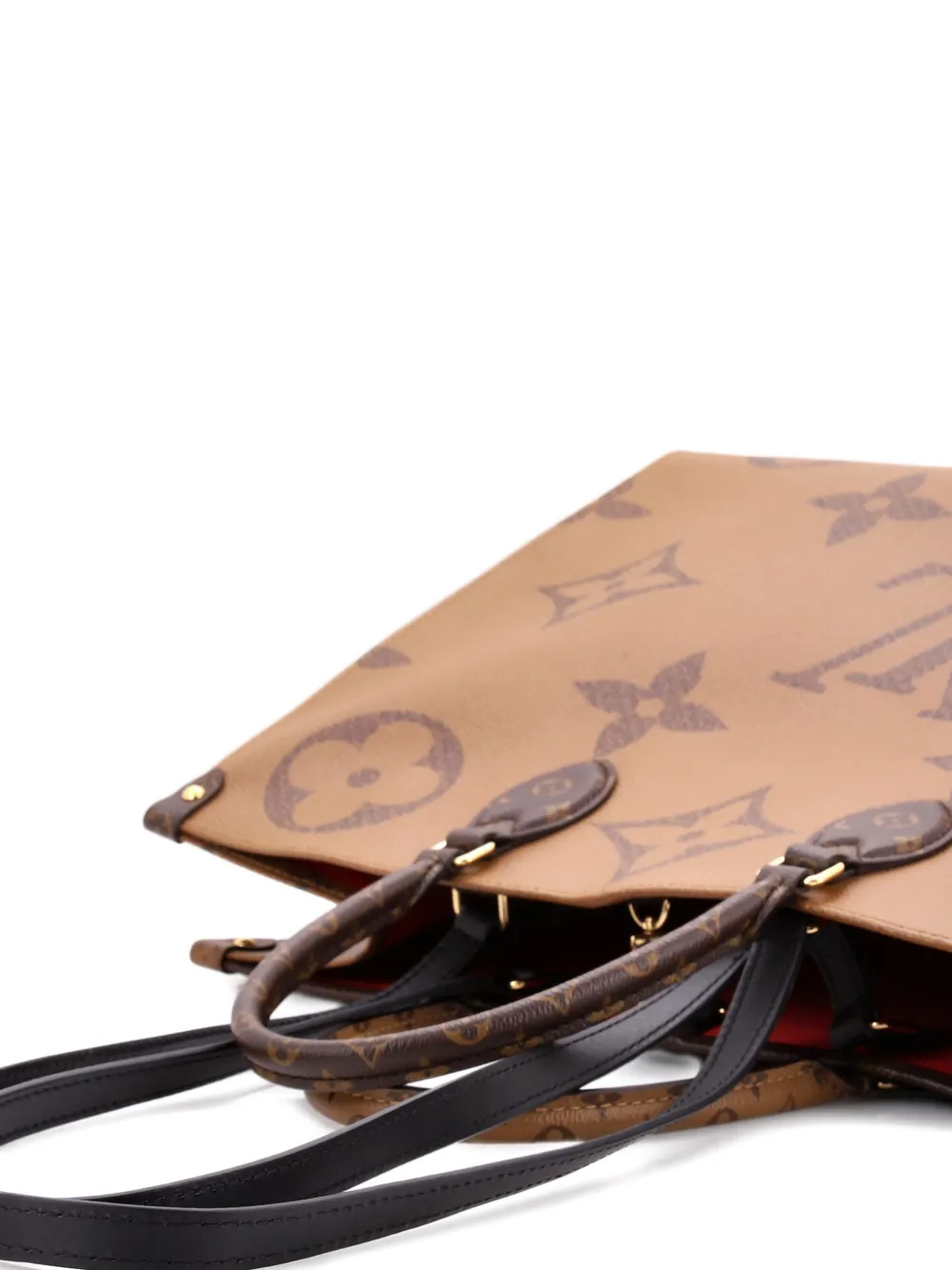 Pre-owned Louis Vuitton Onthego Reverse Monogram Giant Gm Tote Bag In Brown