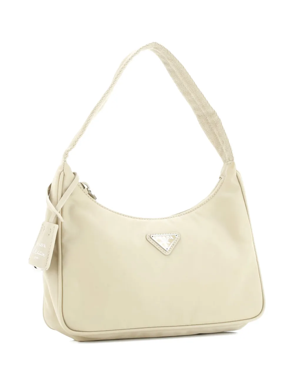Pre-owned Prada Re-edition 2000 Tessuto Mini Hobo Bag In Neutral