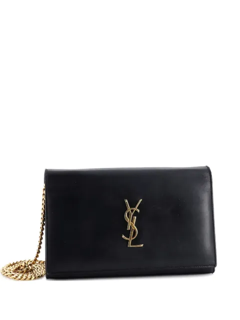 Saint Laurent Pre-Owned Classic Monogram Wallet on Chain Leather Small crossbody bag