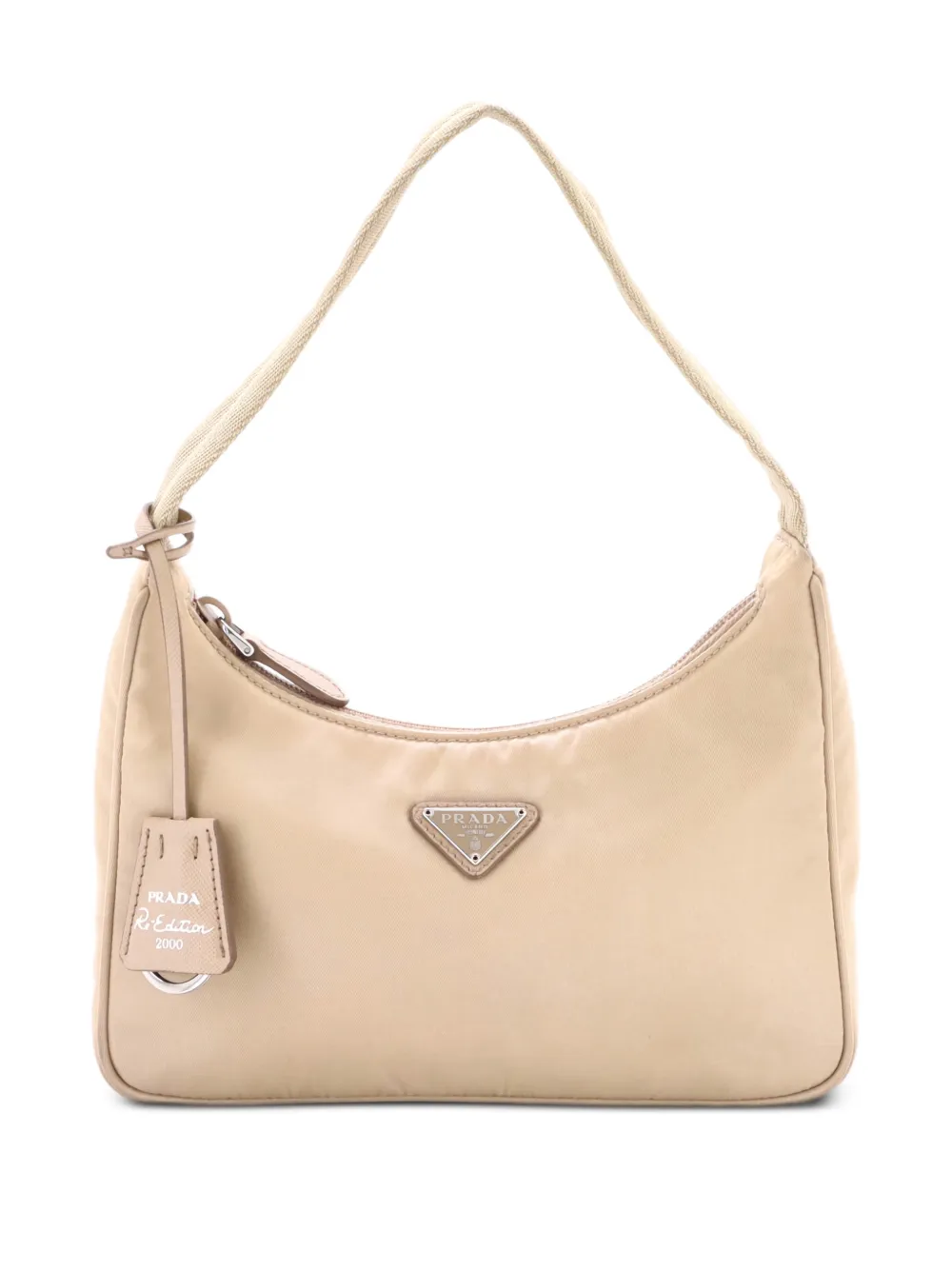 Prada Pre-Owned Re-Edition 2000 Tessuto Mini hobo bag | Neutrals | Image 1