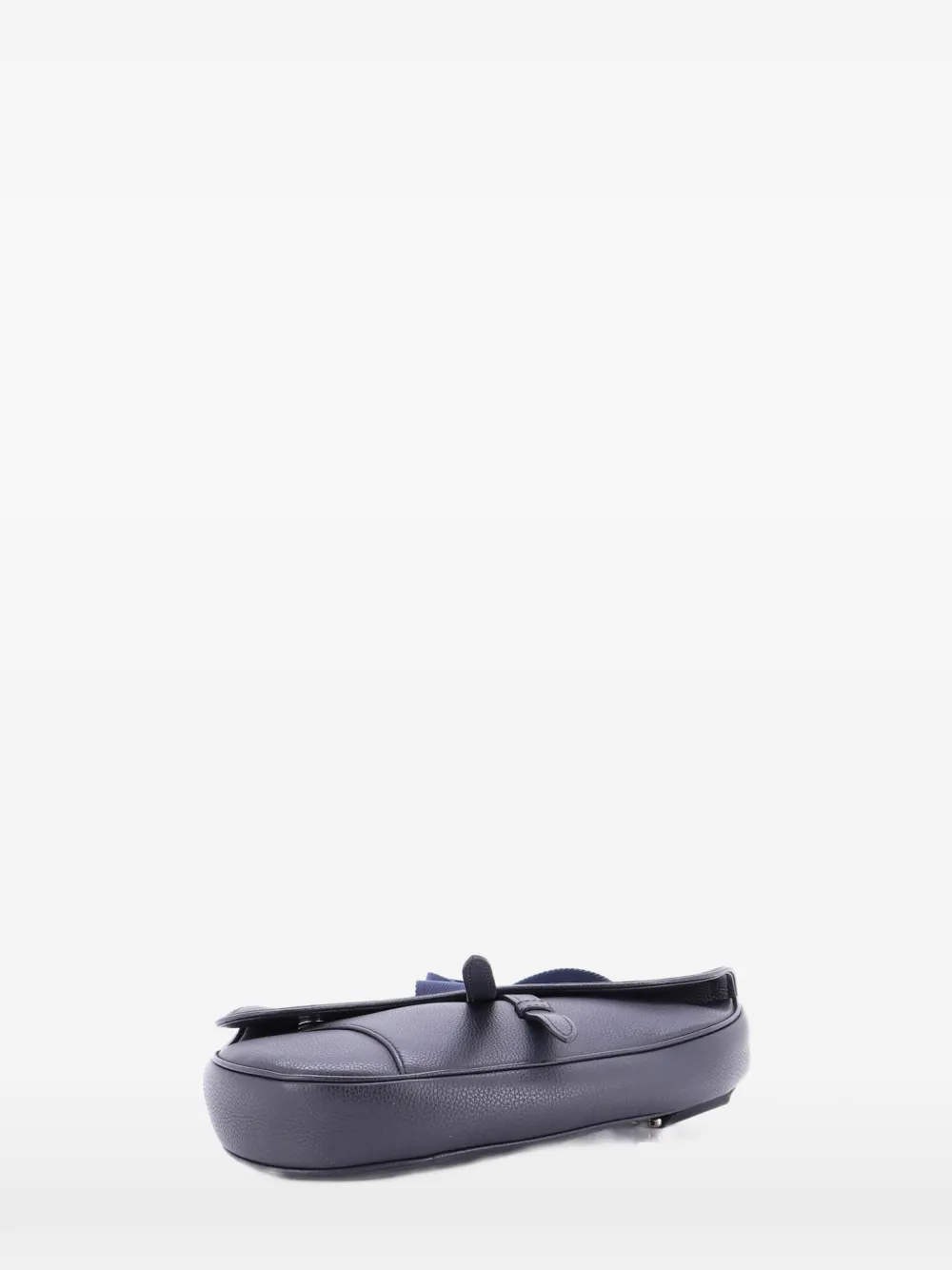 Pre-owned Dior Saddle Leather Mini Crossbody Bag In Blue