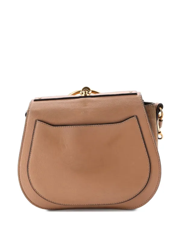Chloé ブラウン レザー バッグ Chloé Pre-Owned Nile Leather Medium Crossbody Bag | Brown | FARFETCH