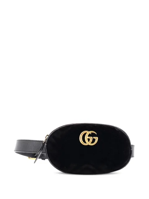 Gucci Pre-Owned GG Marmont Matelasse Velvet belt bag