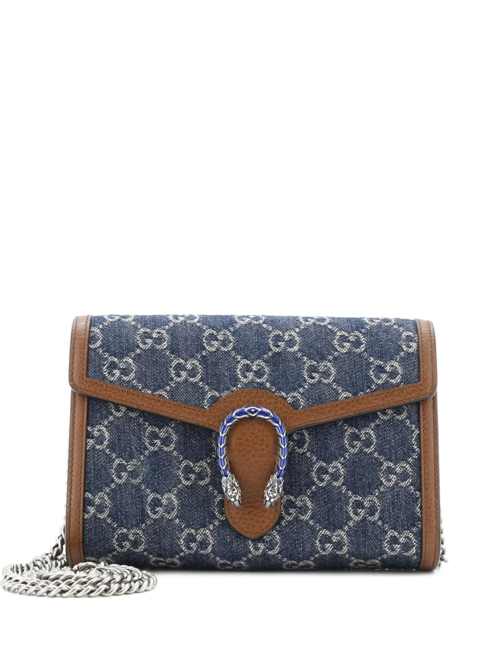 Gucci Pre-Owned Dionysus Chain Wallet GG Denim Small crossbody bag - Blu
