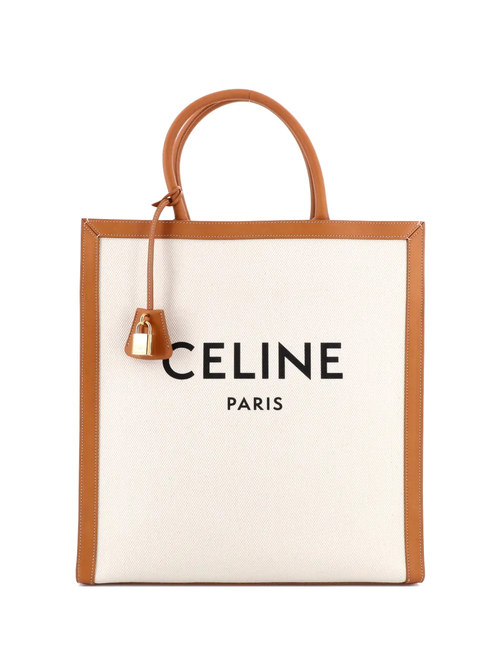 Celine Pre-Owned Vertical Cabas Canvas with Leather Large tote bag | Neutrals | Image 1