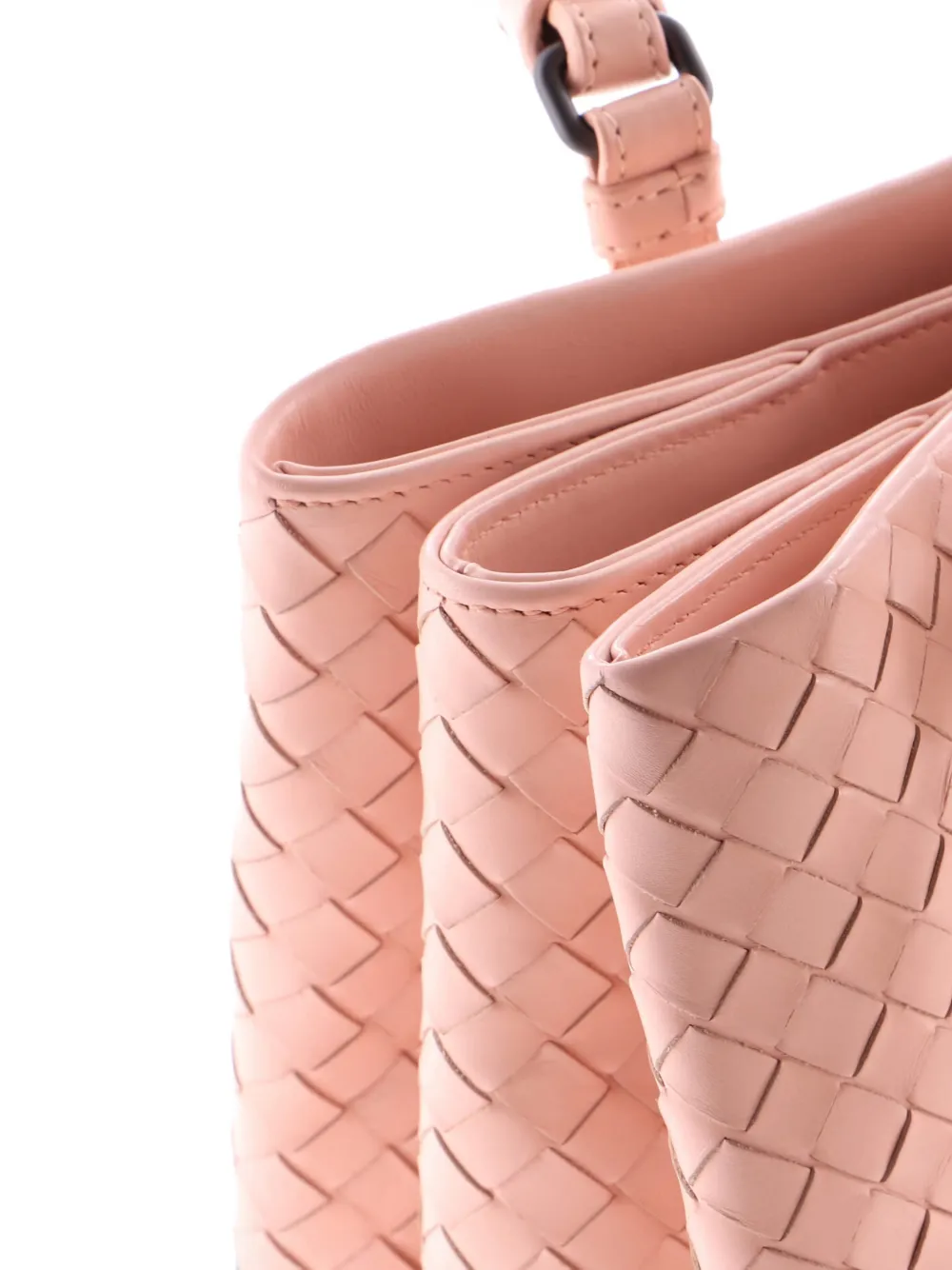 BOTTEGA VENETA Pre-owned Roma Bag Intrecciato Nappa Small Tote Bag In Pink