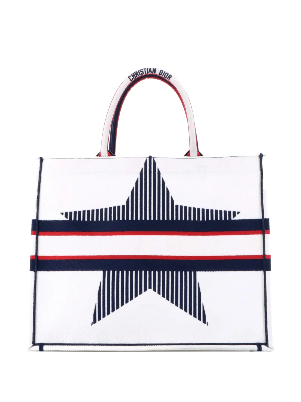 Christian Dior Pre-Owned Book Embroidered Canvas Large tote bag | Pre-Owned | Image 2