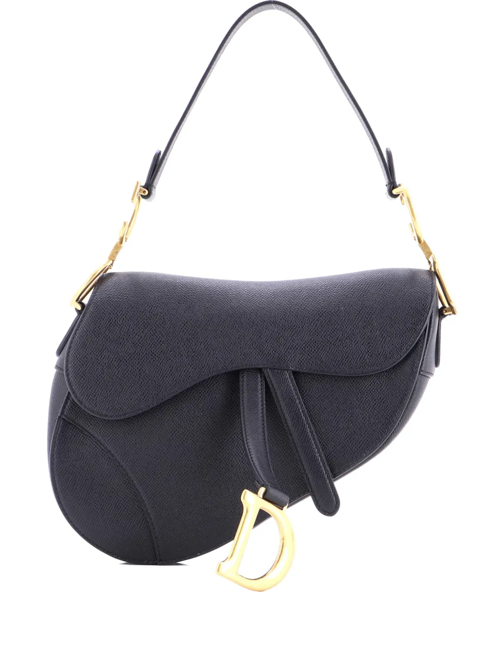 Christian Dior Pre-Owned Saddle Handbag Leather Medium shoulder bag - Nero