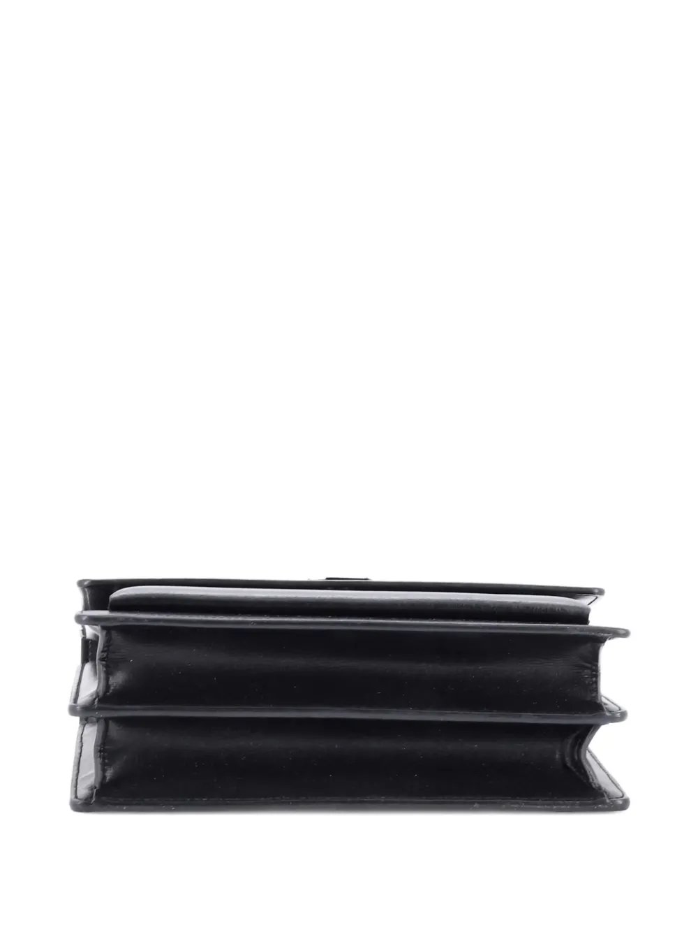 SAINT LAURENT Pre-owned Sunset Leather Medium Crossbody Bag In Black