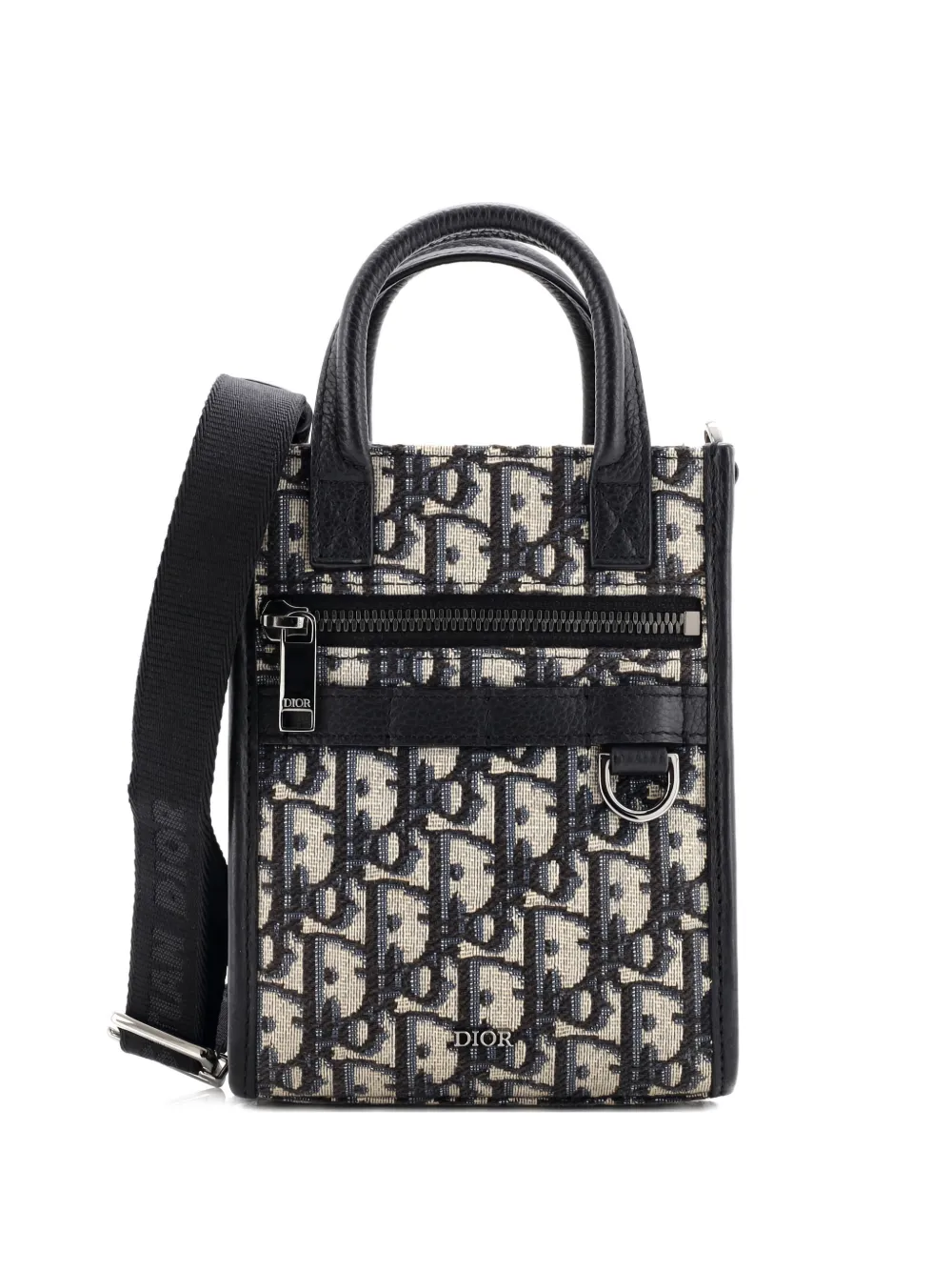 Christian Dior Pre-Owned Safari North South Convertible Oblique Canvas Mini tote bag - Blu