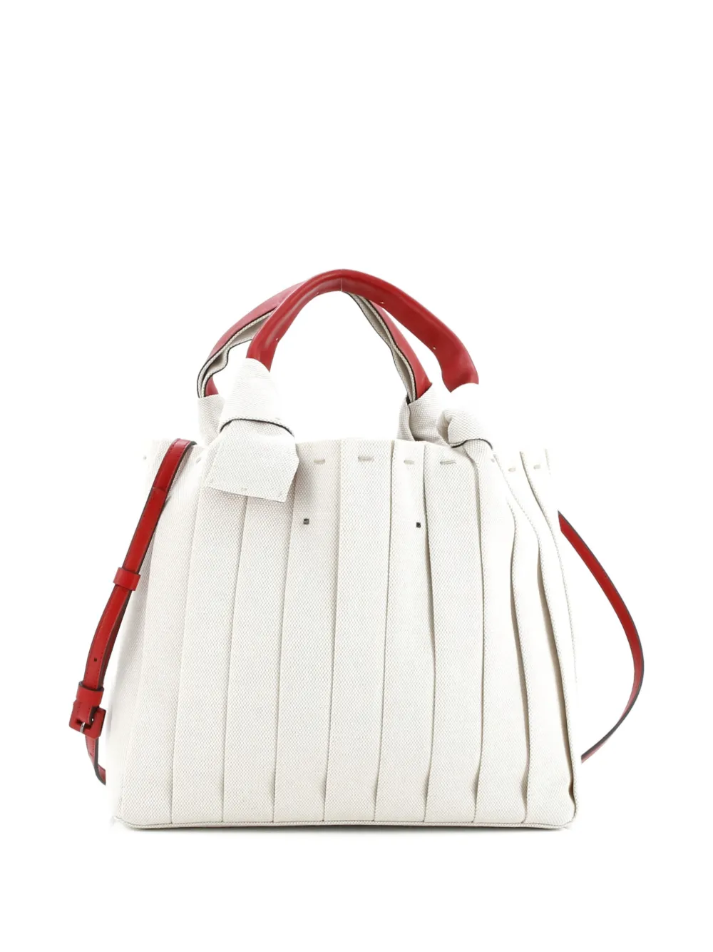 Atelier 05 Pleated Canvas Medium Tote Bag