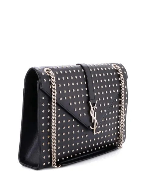 Saint Laurent Pre-Owned Classic Monogram Envelope Satchel Studded Leather Large shoulder bag