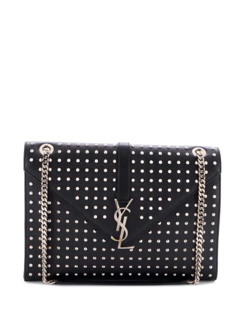 Saint Laurent Pre-Owned Classic Monogram Envelope Satchel Studded Leather Large shoulder bag