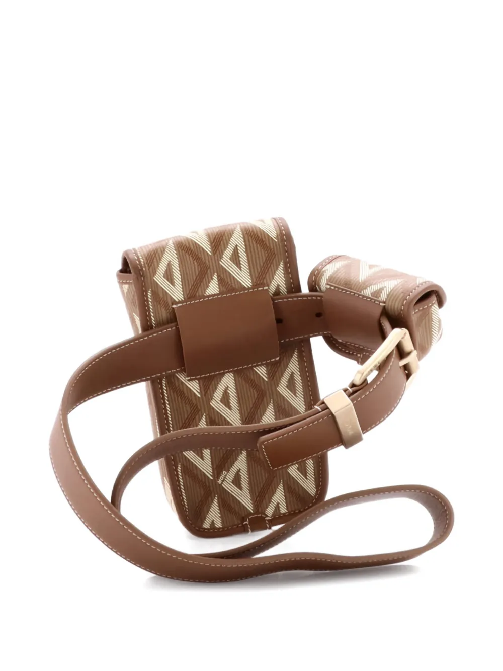 Pre-owned Dior Utility Cd Diamond Coated Canvas Belt Bag In Brown