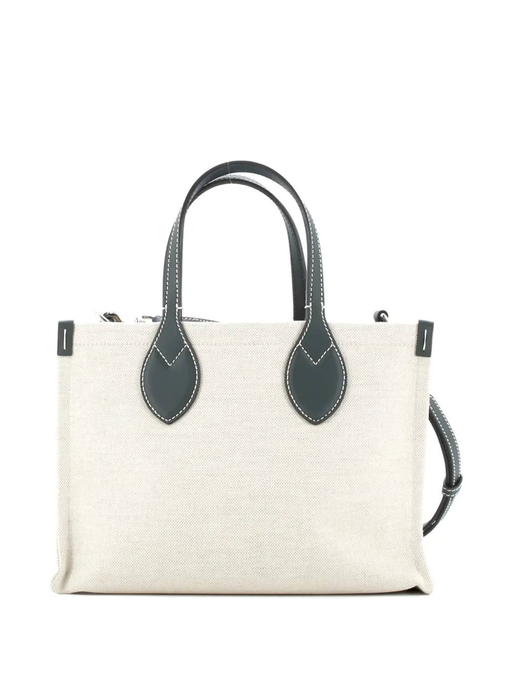 Pre-owned Gucci Logo Shopper Printed Canvas Small Tote Bag In Green