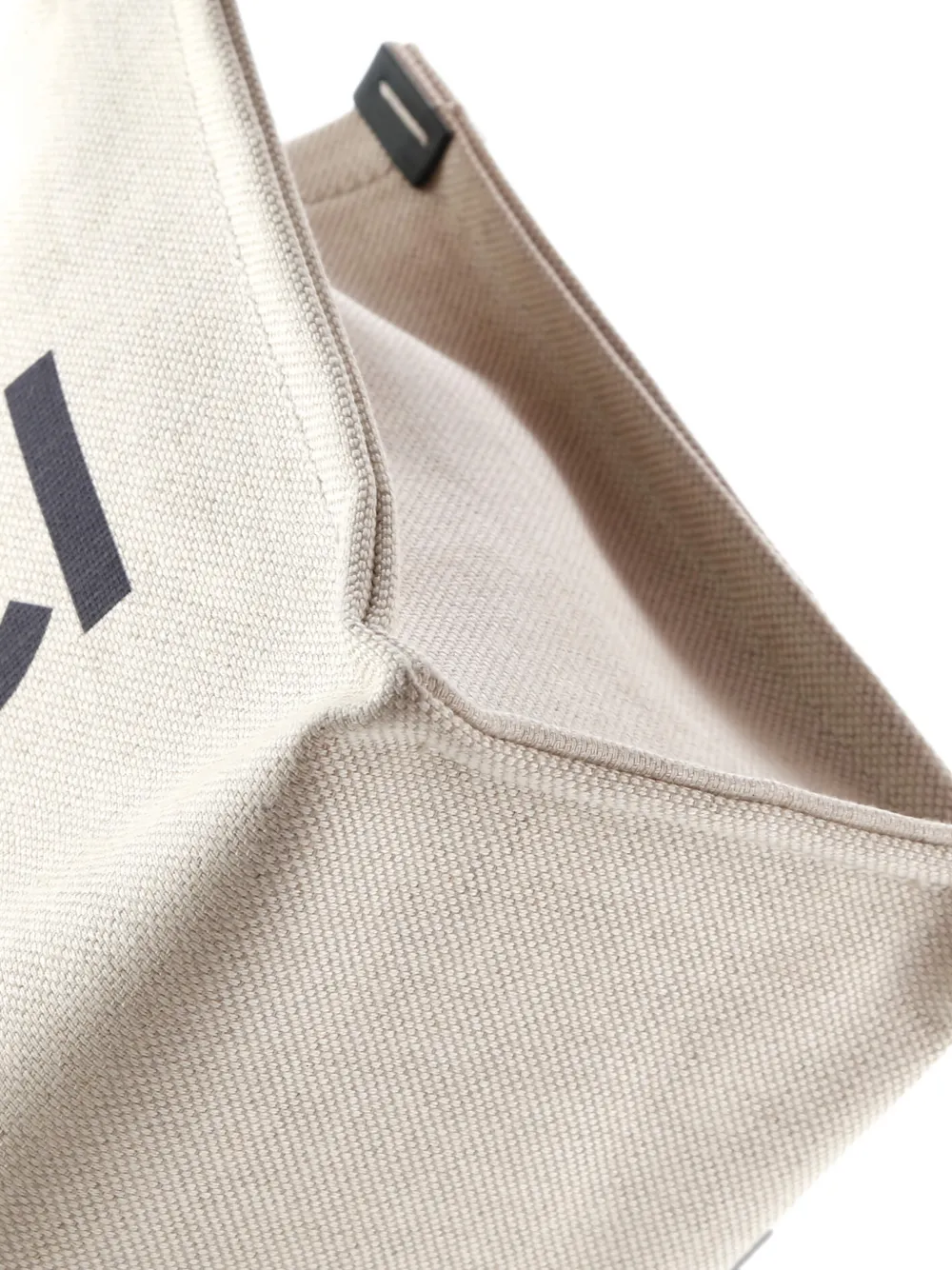 Logo Shopper Printed Canvas Small Tote Bag