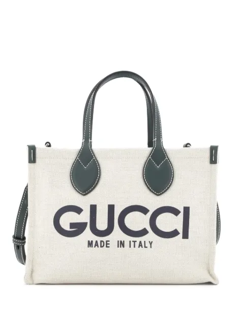 Gucci Pre-Owned Logo Shopper Printed Canvas Small tote bag