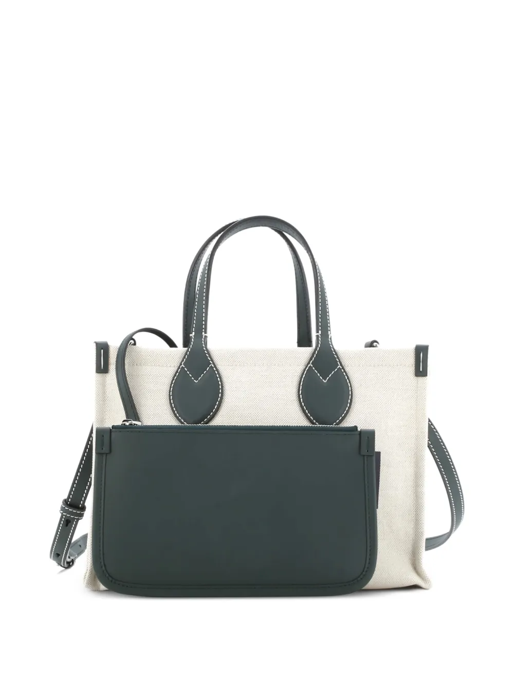 Logo Shopper Printed Canvas Small Tote Bag