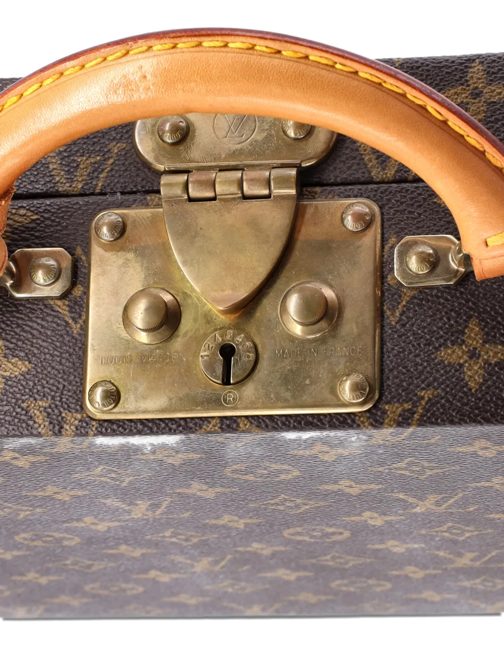 Pre-owned Louis Vuitton Boite Bijoux Jewelry Case Monogram Canvas 34 Satchel In Brown